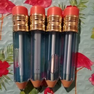 Lip Plumper Set of Four Blue Pencil-Shaped Pens